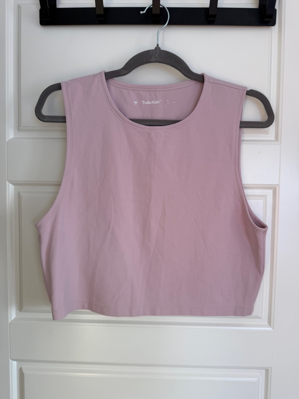 TNA Action Cropped Butter Muscle Tank - Dusty Pink